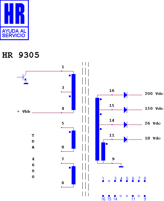 Schematic diagram for HR 9305