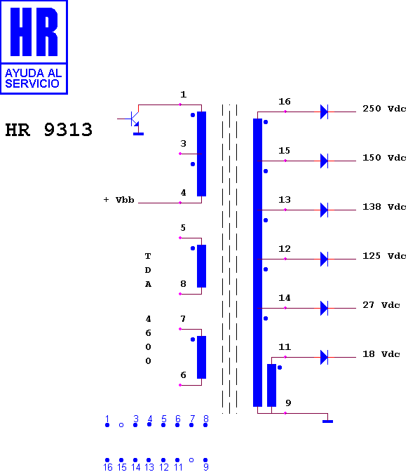 Schematic diagram for HR 9313
