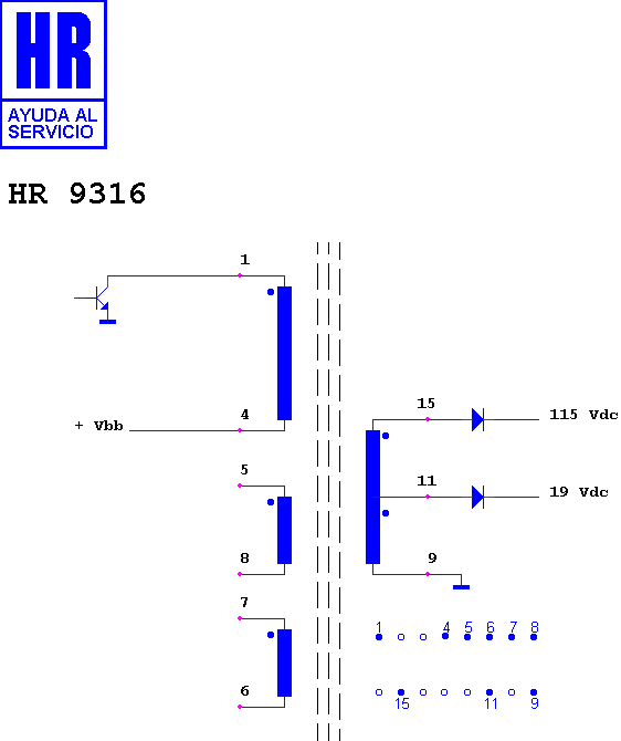 Schematic diagram for HR 9316
