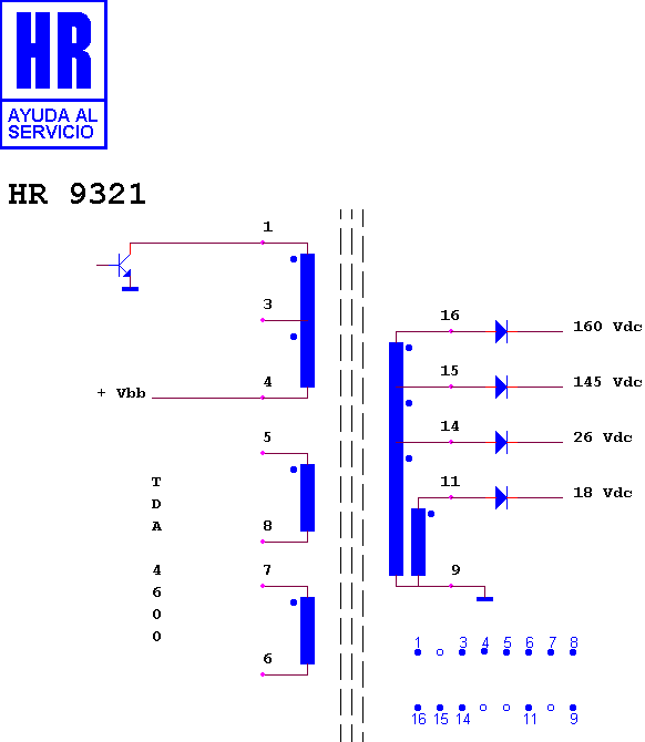 Schematic diagram for HR 9321
