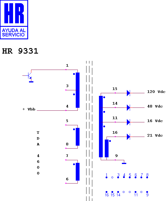 Schematic diagram for HR 9331