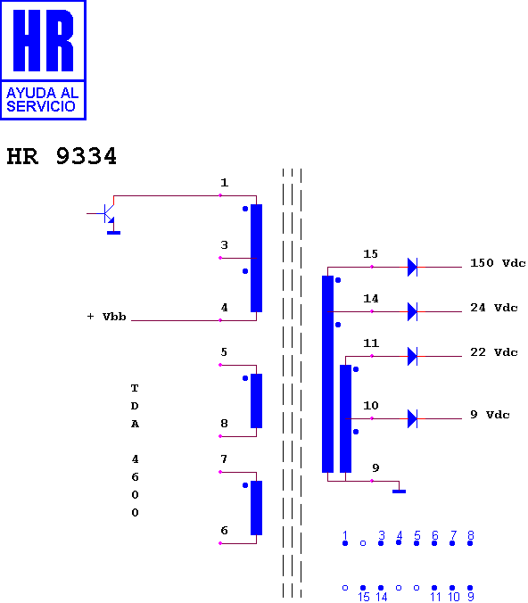 Schematic diagram for HR 9334