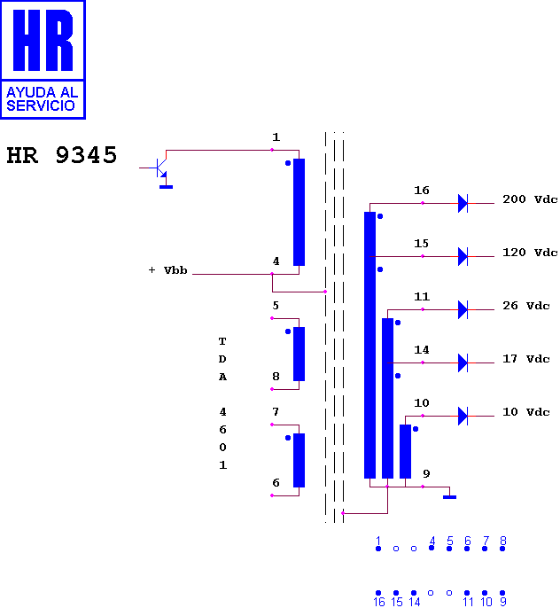 Schematic diagram for HR 9345