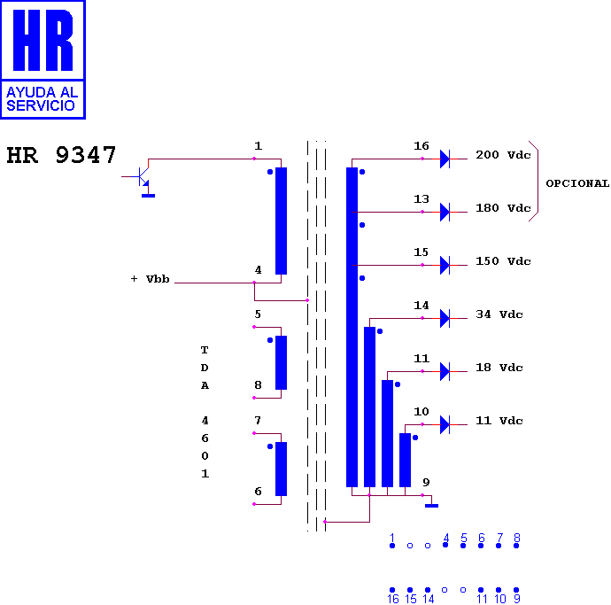 Schematic diagram for HR 9347