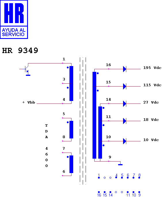 Schematic diagram for HR 9349