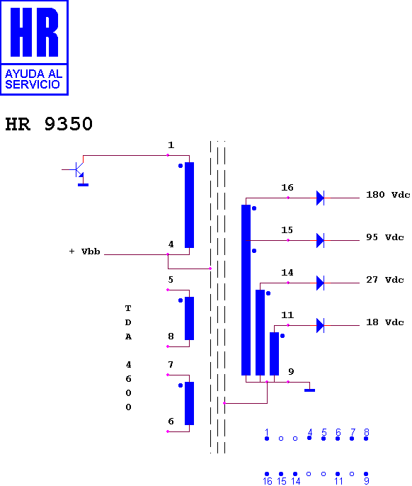 Schematic diagram for HR 9350