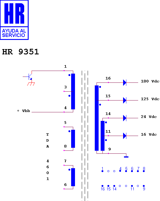Schematic diagram for HR 9351