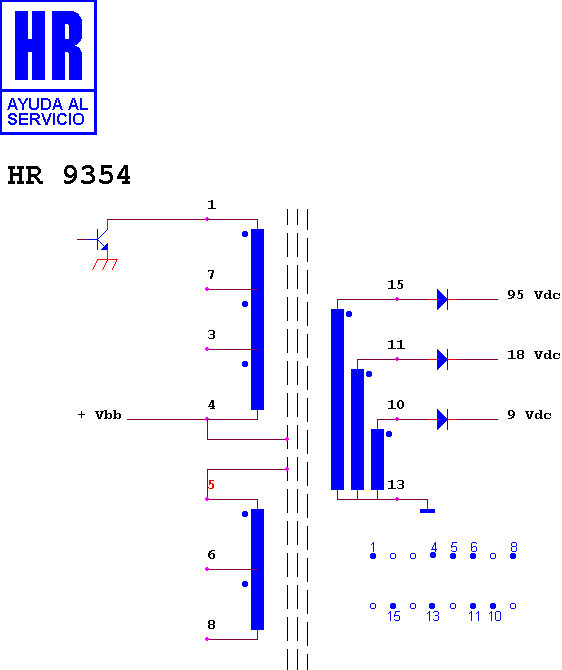 Schematic diagram for HR 9354