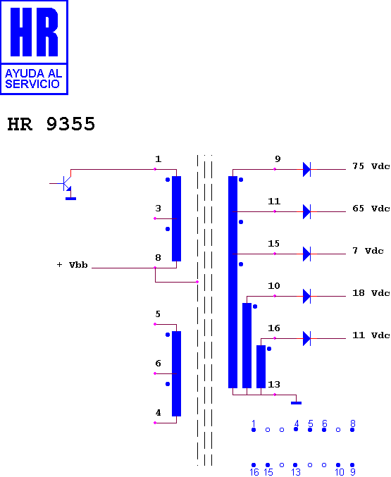 Schematic diagram for HR 9355