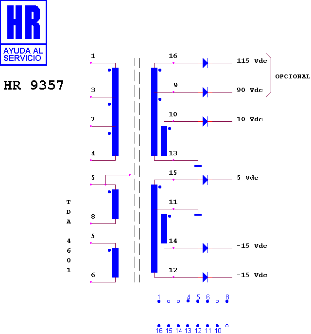 Schematic diagram for HR 9357