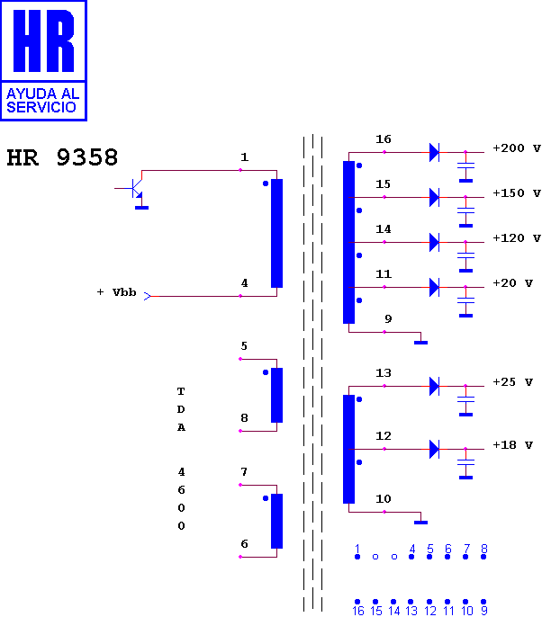 Schematic diagram for HR 9358