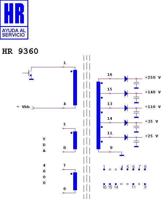 Schematic diagram for HR 9360