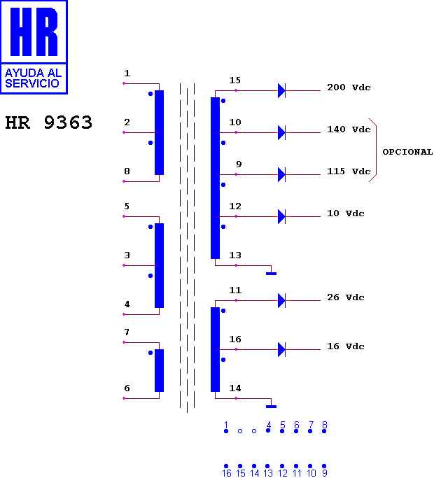 Schematic diagram for HR 9363