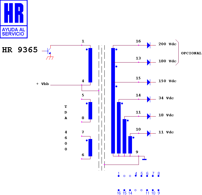 Schematic diagram for HR 9365