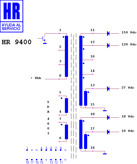 Schematic diagram for HR 9400