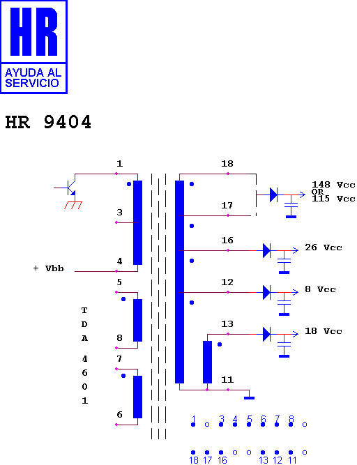 Schematic diagram for HR 9404