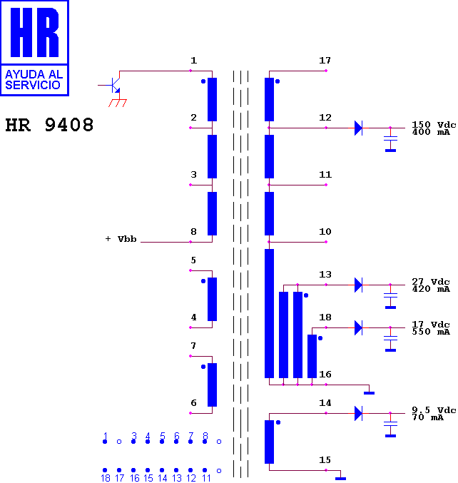 Schematic diagram for HR 9408