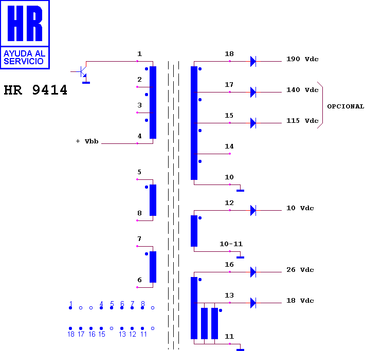 Schematic diagram for HR 9414