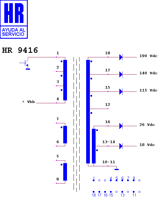 Schematic diagram for HR 9416
