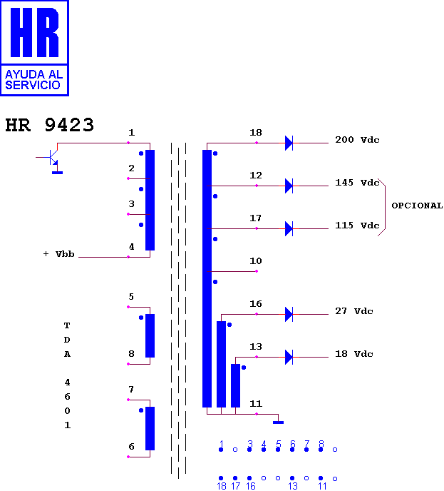 Schematic diagram for HR 9423