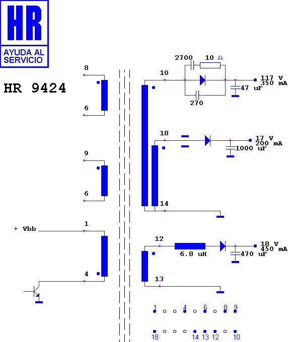 Schematic diagram for HR 9424