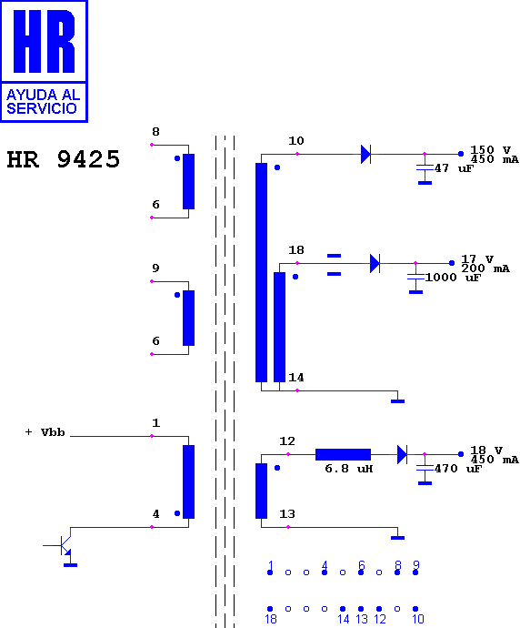 Schematic diagram for HR 9425