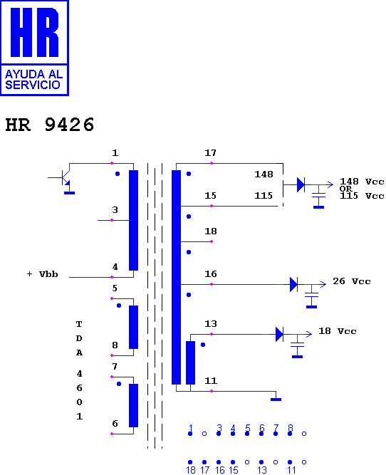 Schematic diagram for HR 9426