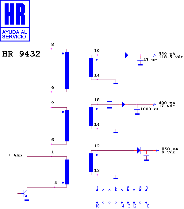 Schematic diagram for HR 9432