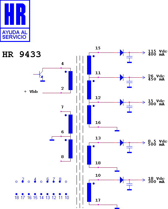 Schematic diagram for HR 9433