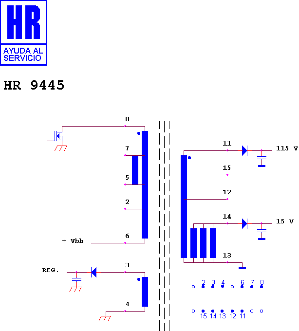 Schematic diagram for HR 9445