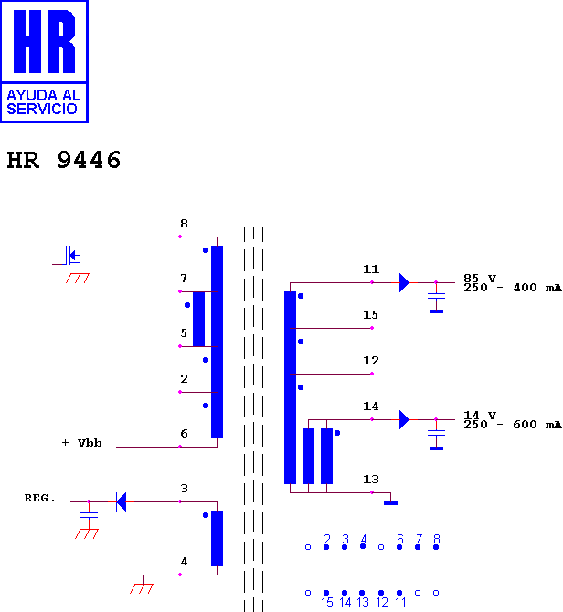Schematic diagram for HR 9446