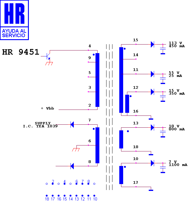 Schematic diagram for HR 9451