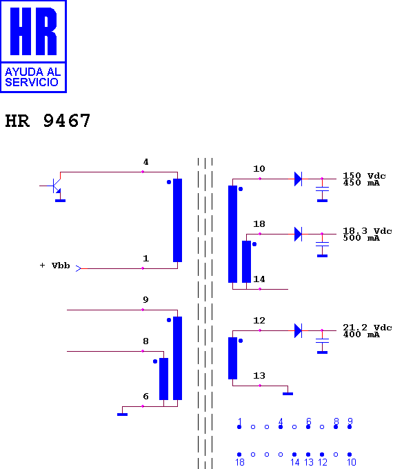 Schematic diagram for HR 9467