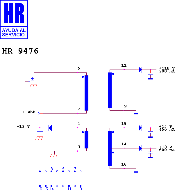 Schematic diagram for HR 9476