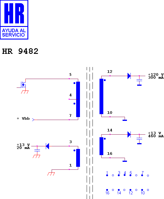 Schematic diagram for HR 9482