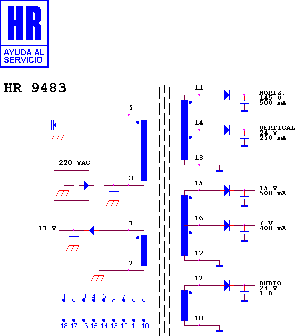 Schematic diagram for HR 9483