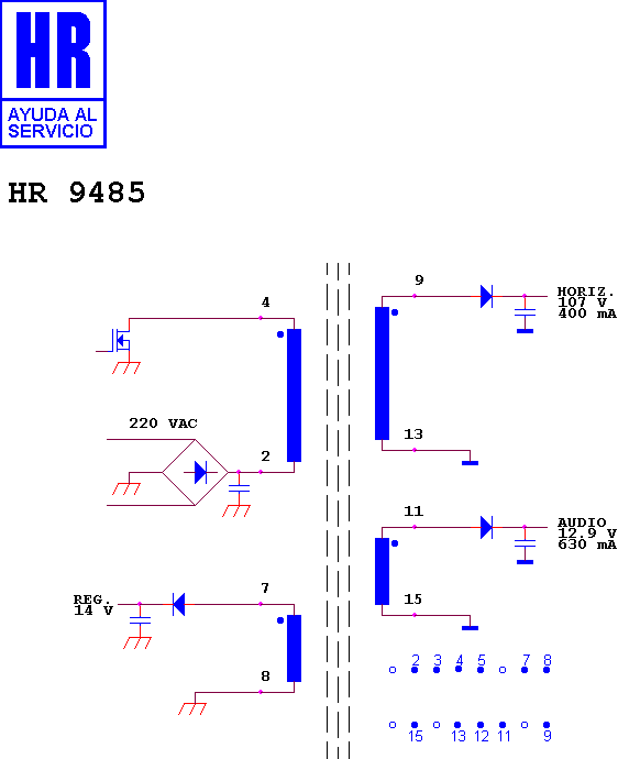 Schematic diagram for HR 9485