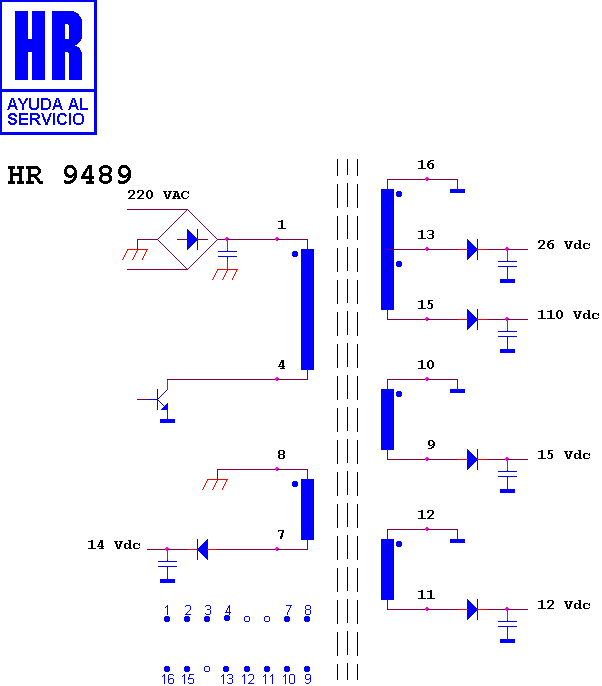 Schematic diagram for HR 9489