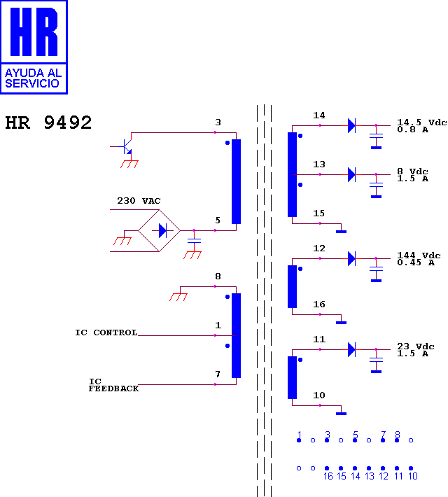 Schematic diagram for HR 9492