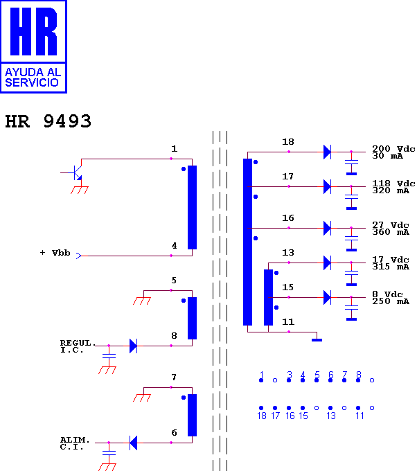 Schematic diagram for HR 9493