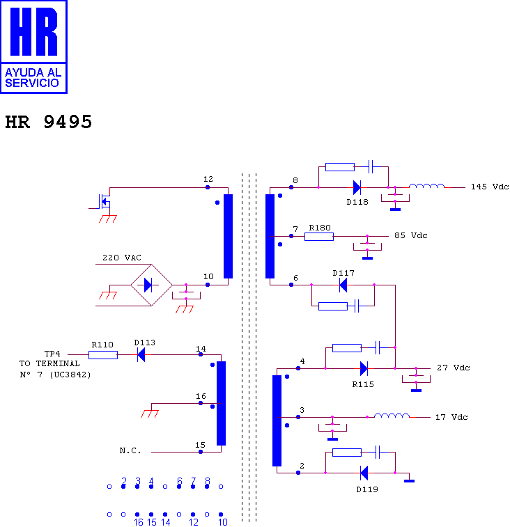 Schematic diagram for HR 9495