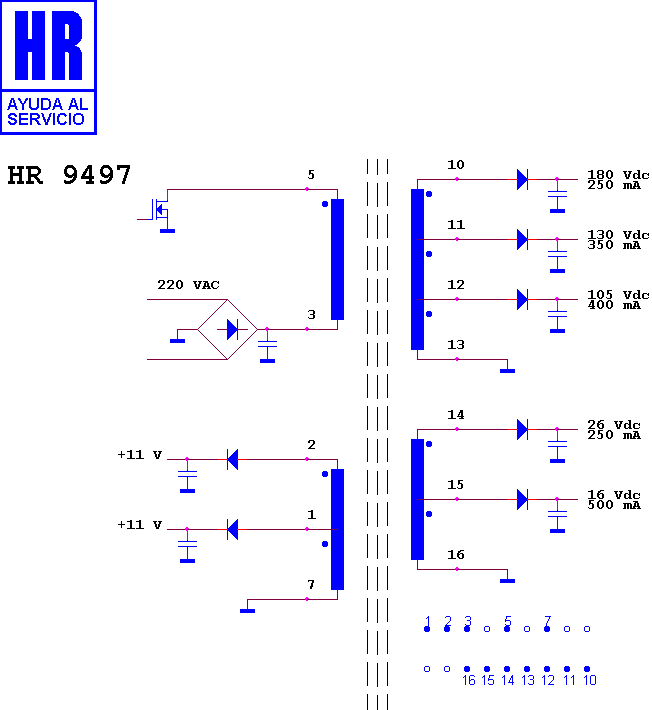Schematic diagram for HR 9497