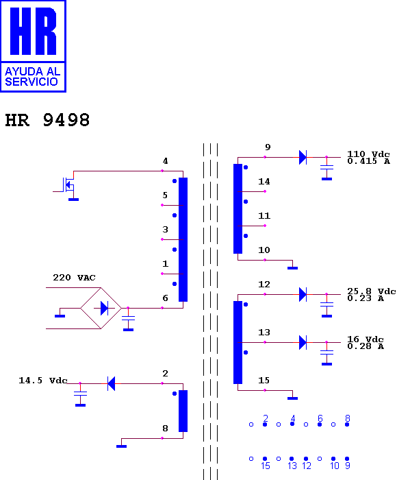Schematic diagram for HR 9498