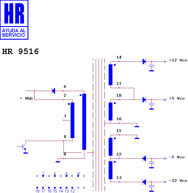 Schematic diagram for HR 9516
