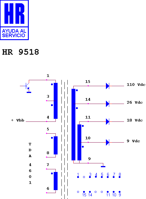 Schematic diagram for HR 9518