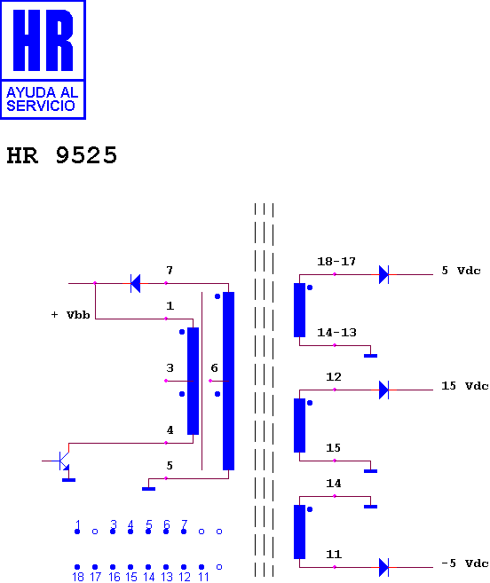 Schematic diagram for HR 9525