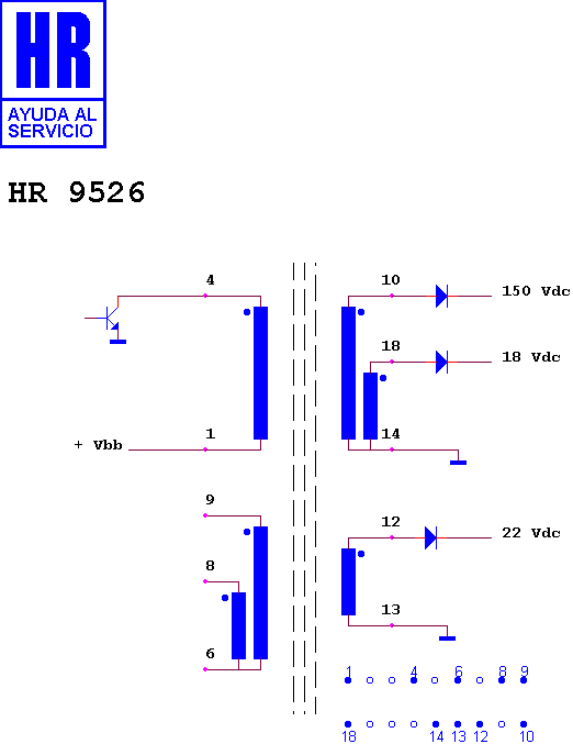 Schematic diagram for HR 9526