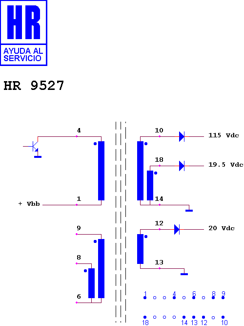 Schematic diagram for HR 9527