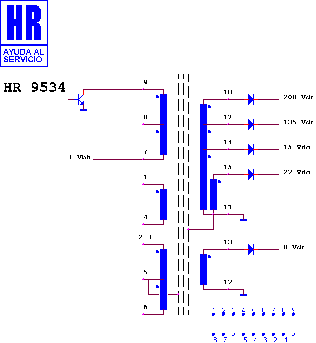 Schematic diagram for HR 9534