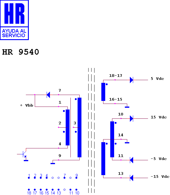 Schematic diagram for HR 9540